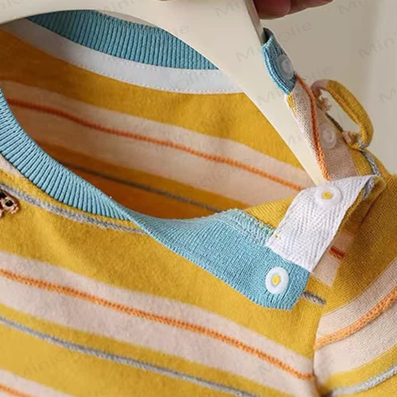 Baby Banana Puppy Collection Overalls and Striped Tee 2-Piece Set - image 12
