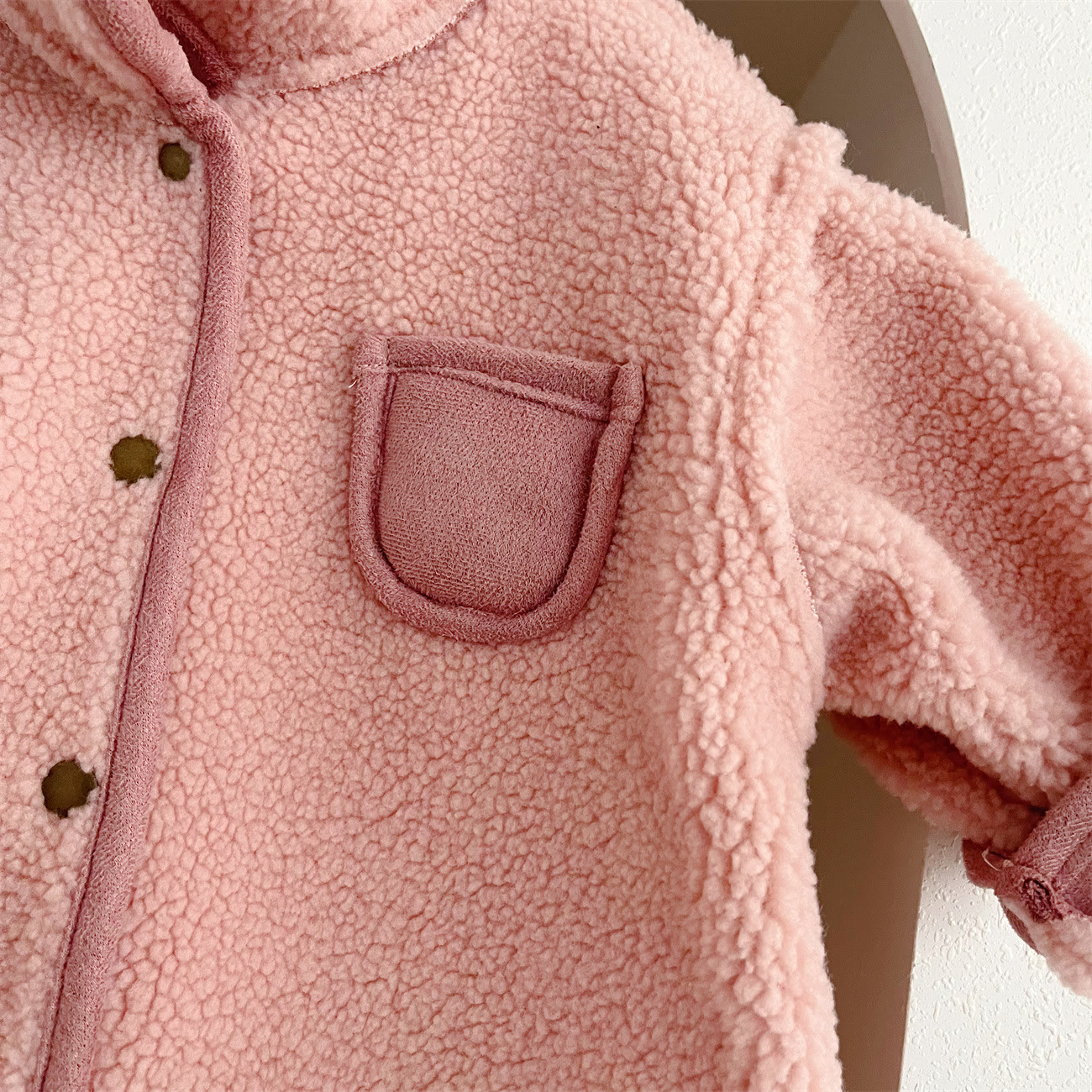  Baby Polo Reversible Fleece Romper - image 8