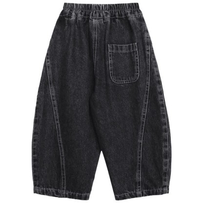 Toddler Boys Black Denim Pants - Black - 10Y - image 8