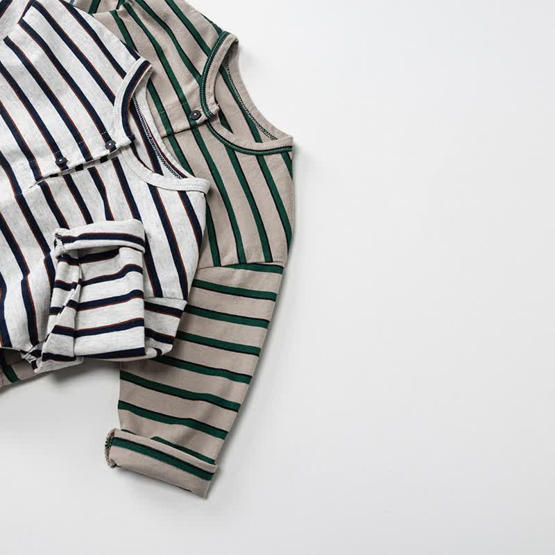Toddler Striped Crew Neck Soft Long-Sleeve Tee - image 6