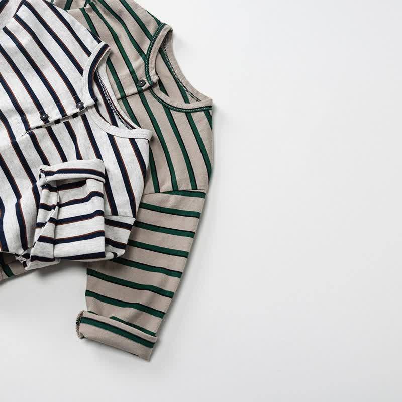 Toddler Striped Crew Neck Soft Long-Sleeve Tee - image 6