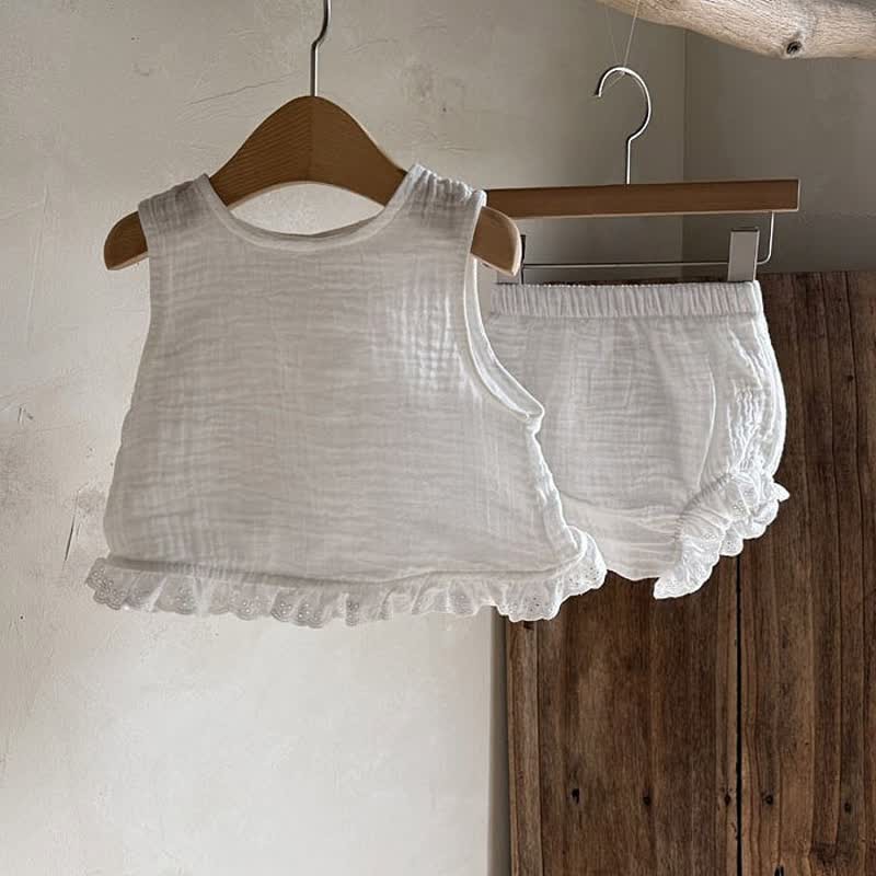 Baby Toddler 2-Piece Strawberry Sleeveless Set - White - 2-3T - image 3