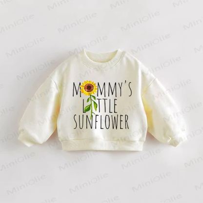 MOMMY'S LITTLE SUNFLOWER Baby Toddler Sunflower Print Sweatshirt - Cream - 3-5T - image 1