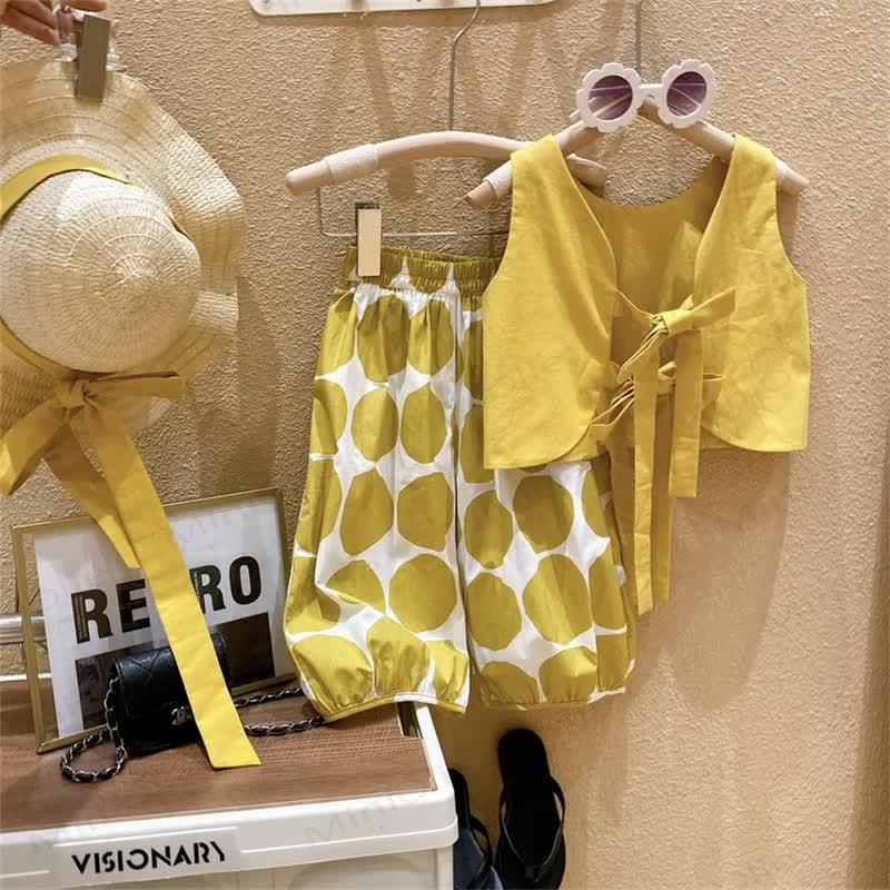 Toddler 2-Piece Yellow Dots Set with Hat - image 3