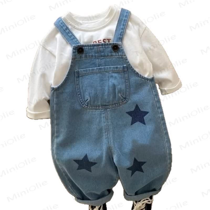 Toddler Boy Star Pocket Overalls - image 5