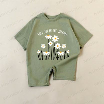 TAKE JOY IN THE JOURNEY Baby Green Daisy Romper - Green - 18-24M - image 1