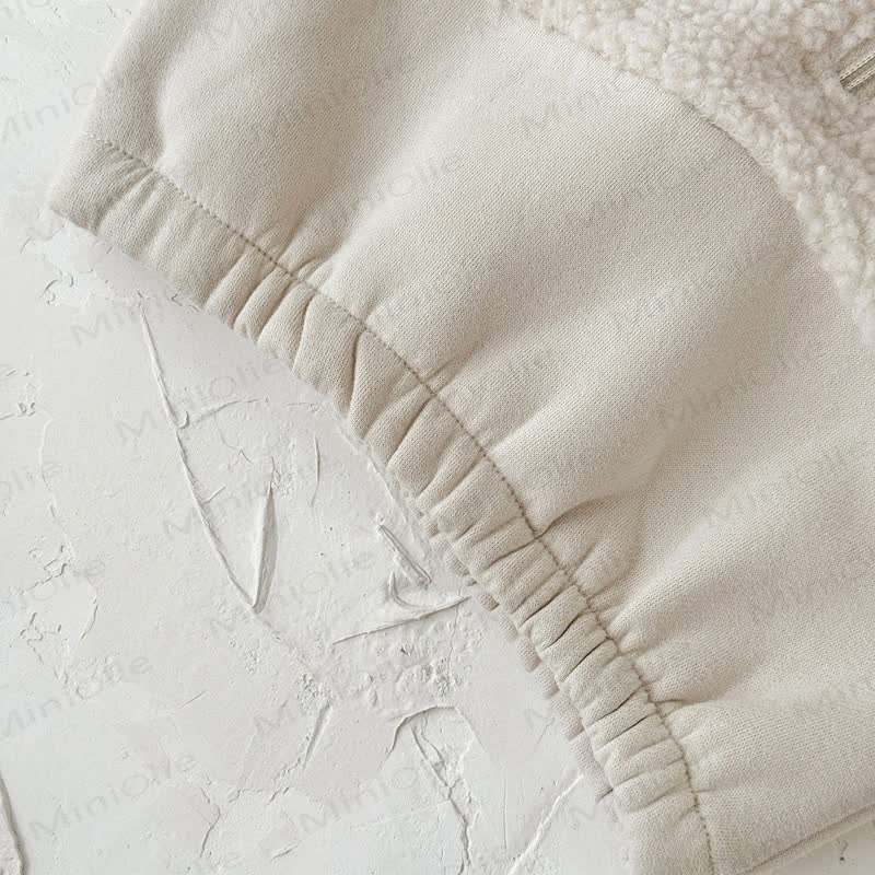 Baby Girls Beige 2-piece Fleece Set - image 5