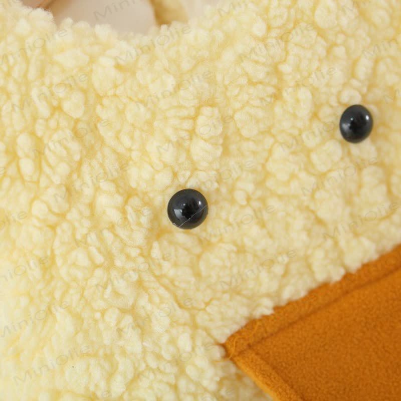 Baby Girl Yellow Duck Fleece Sleeveless Dress - image 9