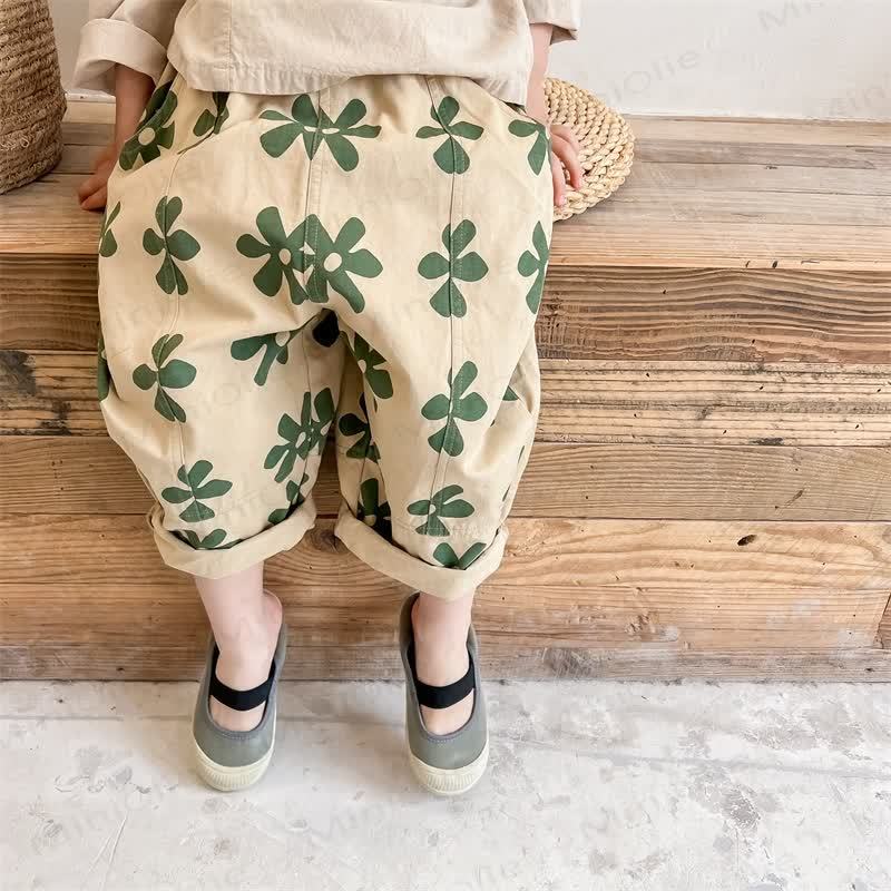Toddler Retro Flower Loose Pants - image 14