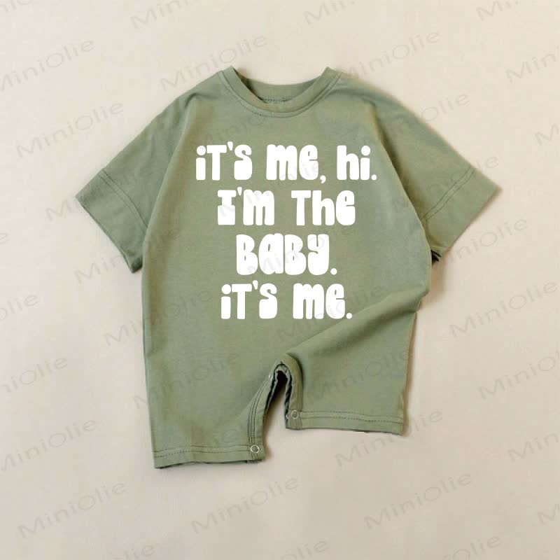 IT'S ME, HI.I'M THE BABY. IT'S ME. Baby Green Romper - Green - 18-24M - image 1