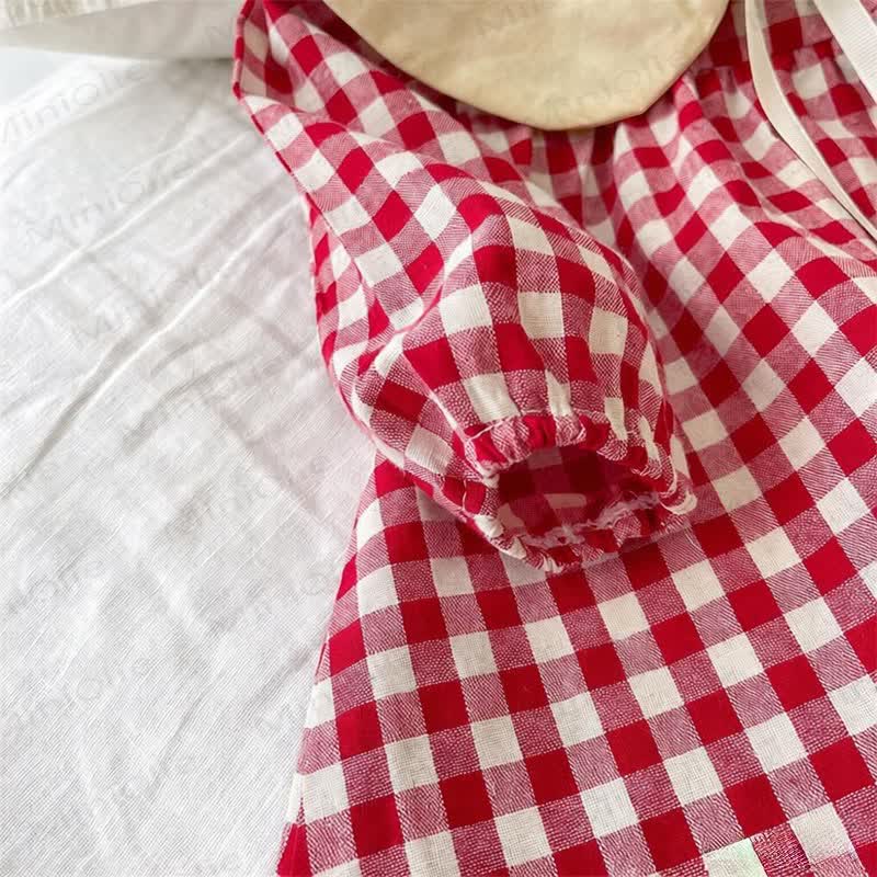 Toddler Baby Girl Gingham Peter Pan Collar Dress - image 7