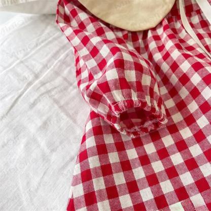 Toddler Baby Girl Gingham Peter Pan Collar Dress - image 7