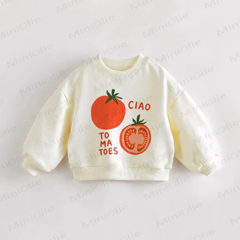 CIAO TOMATOES Baby Toddle Sweatshirt - Cream - 3-5T - image 1