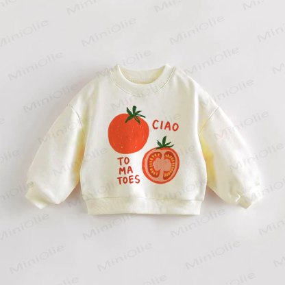 CIAO TOMATOES Baby Toddle Sweatshirt - Cream - 3-5T - image 1