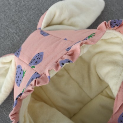 Toddler Cherry Strawberry Fleece Lined Coat with Bag - image 4