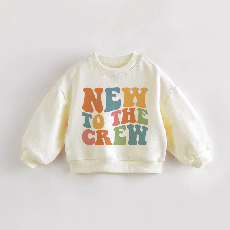NEW TO THE CREW Baby Toddler Sweatshirt - Cream - 3-5T - image 1