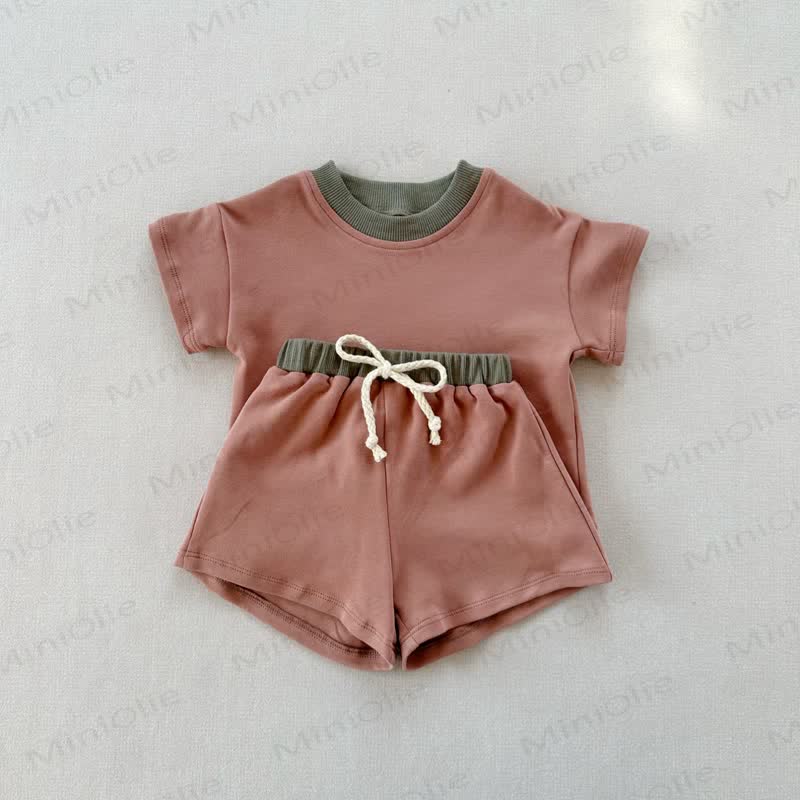 Baby 2-Piece Soft Sweatsuit Loose Set - Red Brown - 3-5T - image 16