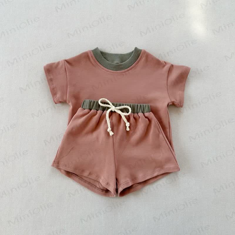 Baby 2-Piece Soft Sweatsuit Loose Set - Red Brown - 3-5T - image 16