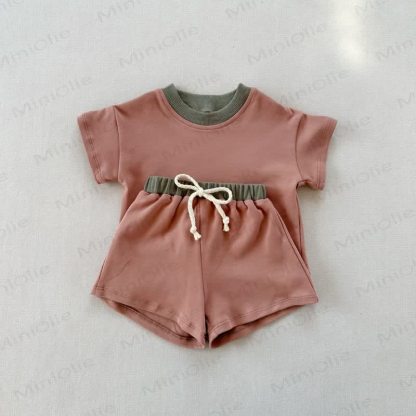 Baby 2-Piece Soft Sweatsuit Loose Set - Red Brown - 3-5T - image 16