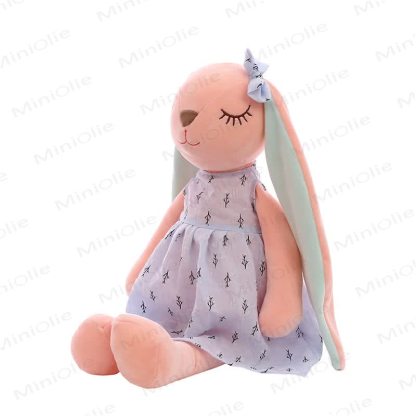 Baby Bunny Doll Soothing Toy - Blue - 35cm - image 5