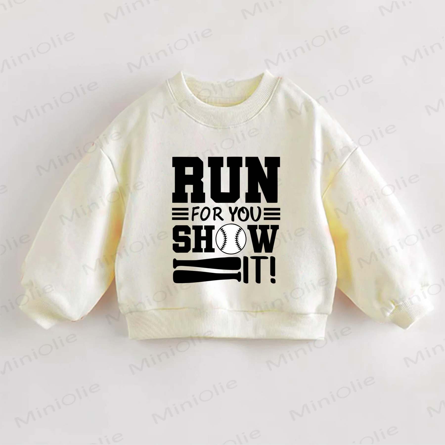 RUN FOR YOU SHOW IT! Baby Toddler Sweatshirt - Cream - 3-5T - image 1