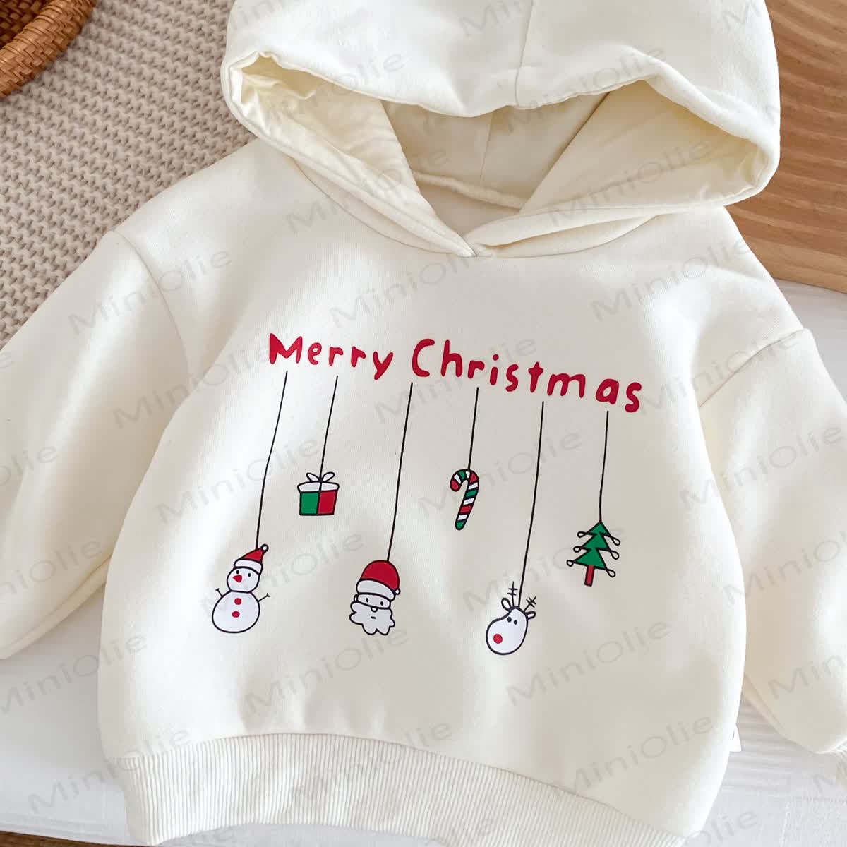 MERRY CHRISTMAS Baby Snowman Elk Santa Claus Hoodie - image 7