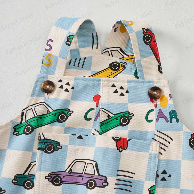 Baby Toddler Checkerboard Car Overalls - image 4