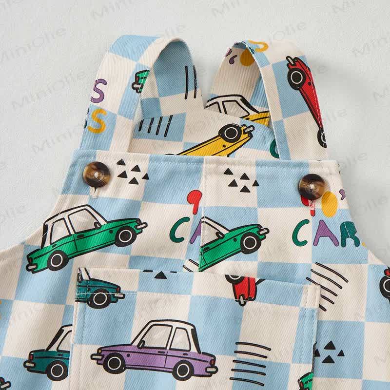 Baby Toddler Checkerboard Car Overalls - image 4