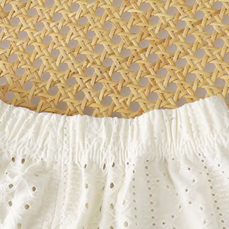 Toddler Girl Solid Color Eyelet Top and Shorts 2-piece Sleeveless Set - image 11