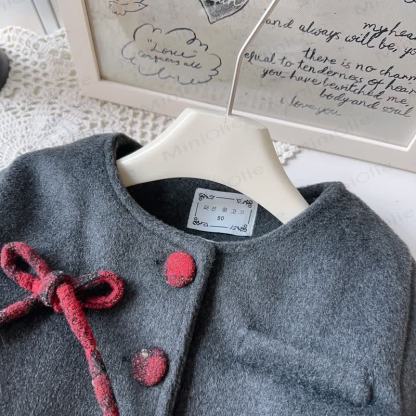 Toddler Girl Bow Plaid Sleeveless Dress & Grey Outerwear - image 11