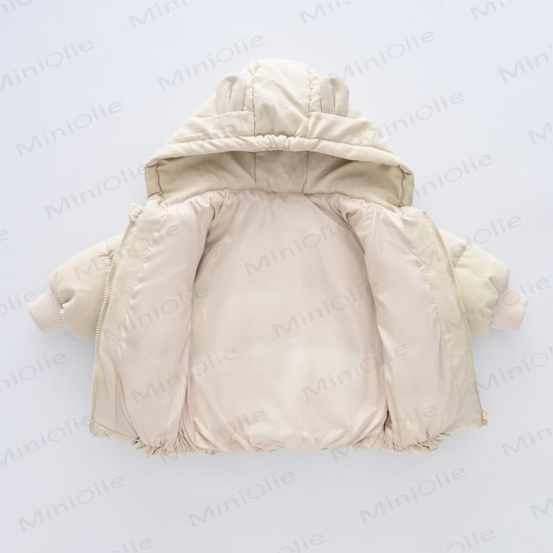 Baby Toddler Solid Color Hooded Outerwear - image 6