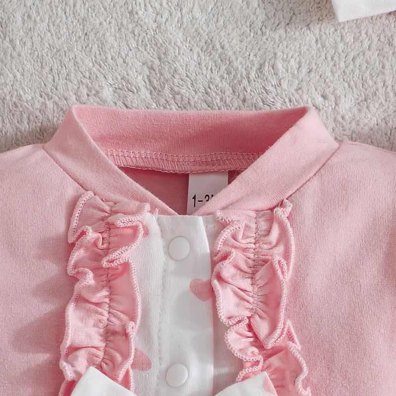 Baby Girl Bow Love Heart Romper with Headband - image 11