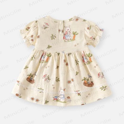 Baby Toddler Girls Bunny/Dot Print Summer Dress - image 4