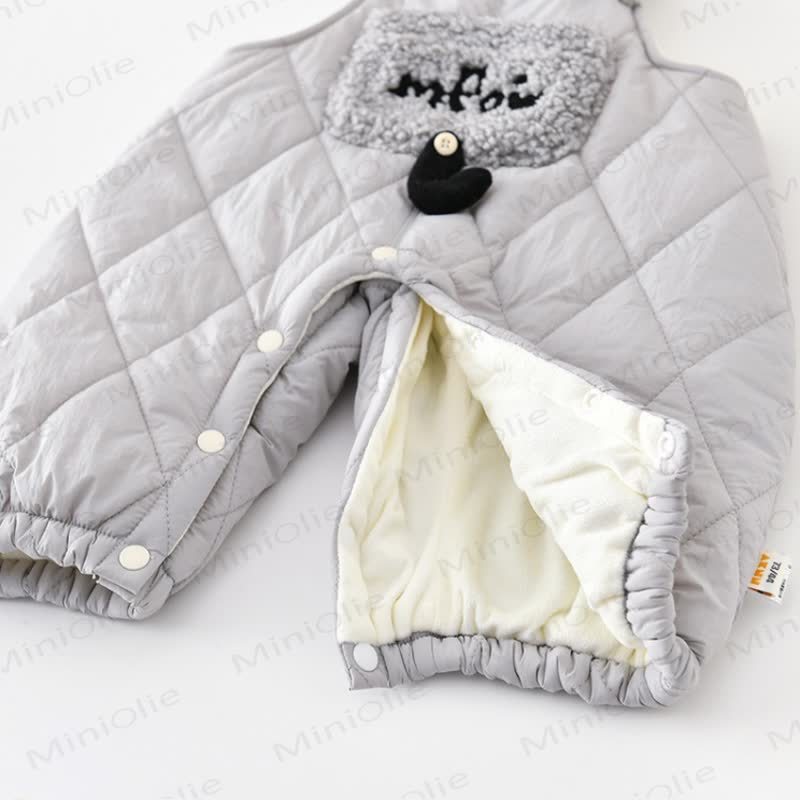 Baby Todder Quilted Sherpa Trim Overalls or Black Sweatshirt - image 6