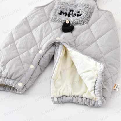 Baby Todder Quilted Sherpa Trim Overalls or Black Sweatshirt - image 6
