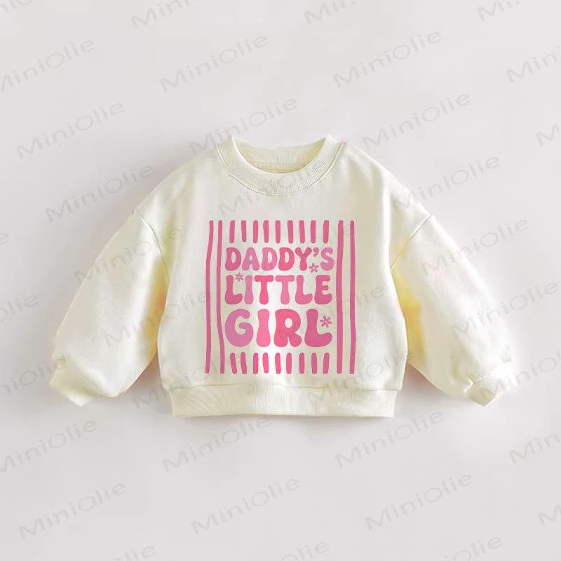 DADDY'S LITTLE GIRL Baby Toddler Slogan Cream Sweatshirt - Cream - 3-5T - image 1