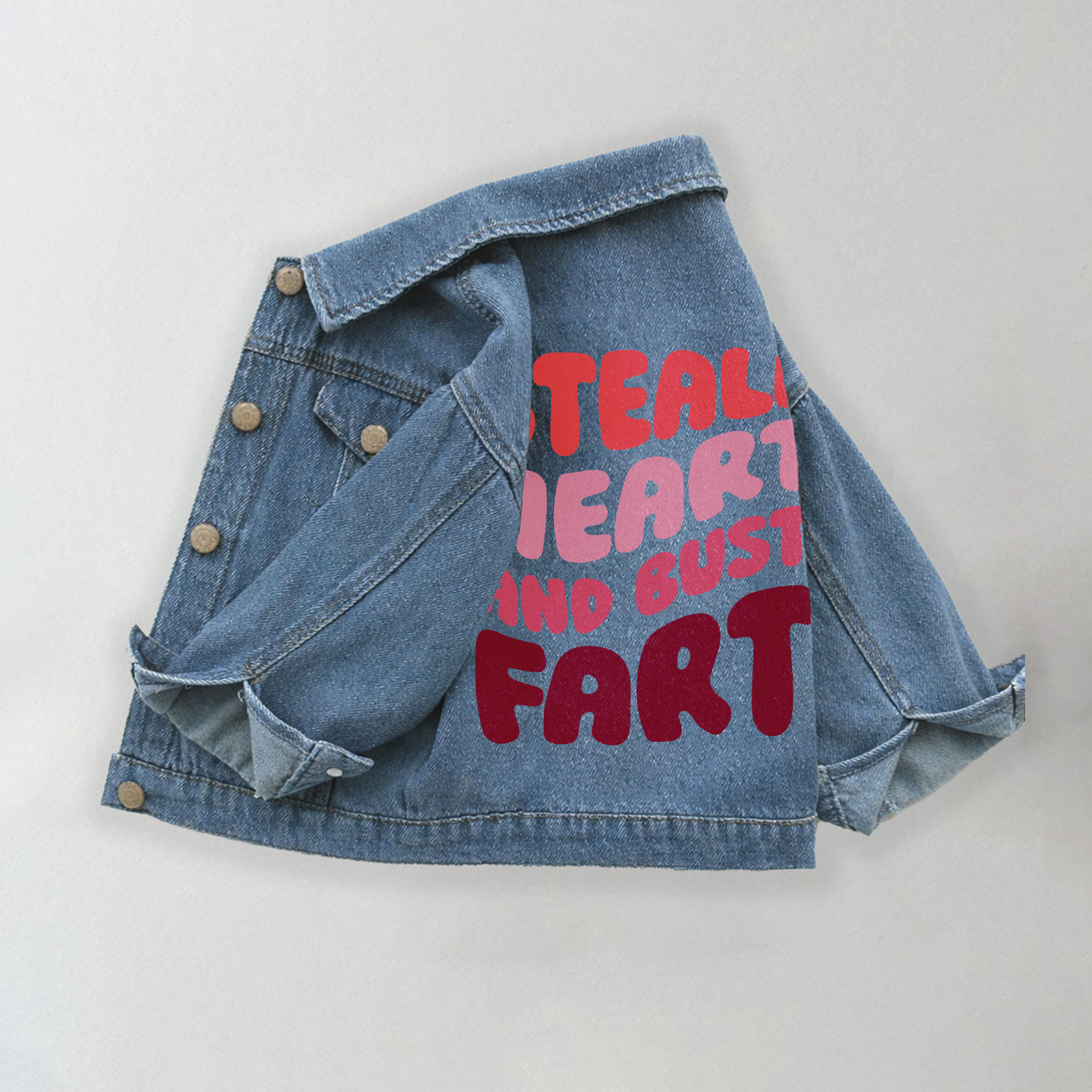 STEALING HEART AND BUSTING FARTS Toddler Kid Denim Jacket - Blue - 10-11T - image 1