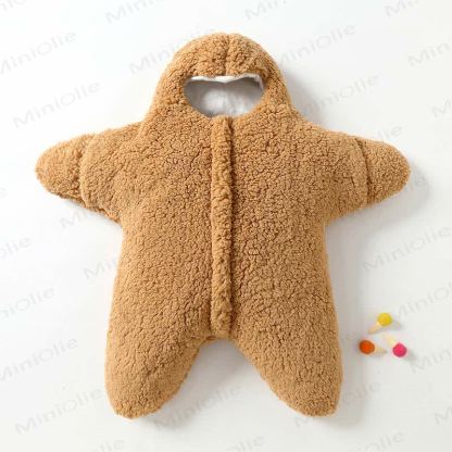 Baby Newborn Starfish Warm Sleeping Bag  - Khaki - 0-6M - image 6