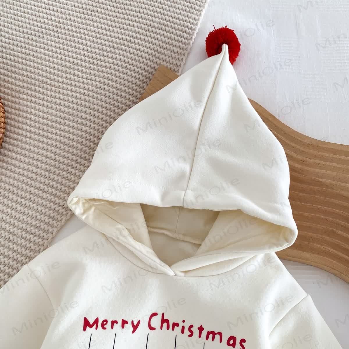 MERRY CHRISTMAS Baby Snowman Elk Santa Claus Hoodie - image 6
