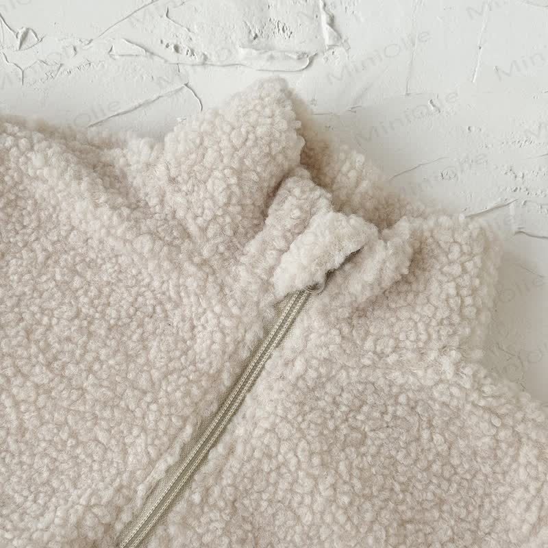 Baby Girls Beige 2-piece Fleece Set - image 4