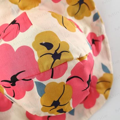 Baby Bowknot Florals Dress with Hat - image 12