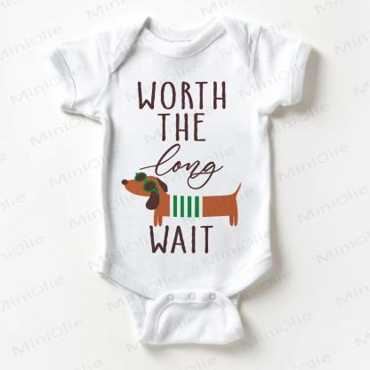 WORTH THE LONG WAIT Baby Excavator White Bodysuit - White - 18-24M - image 1