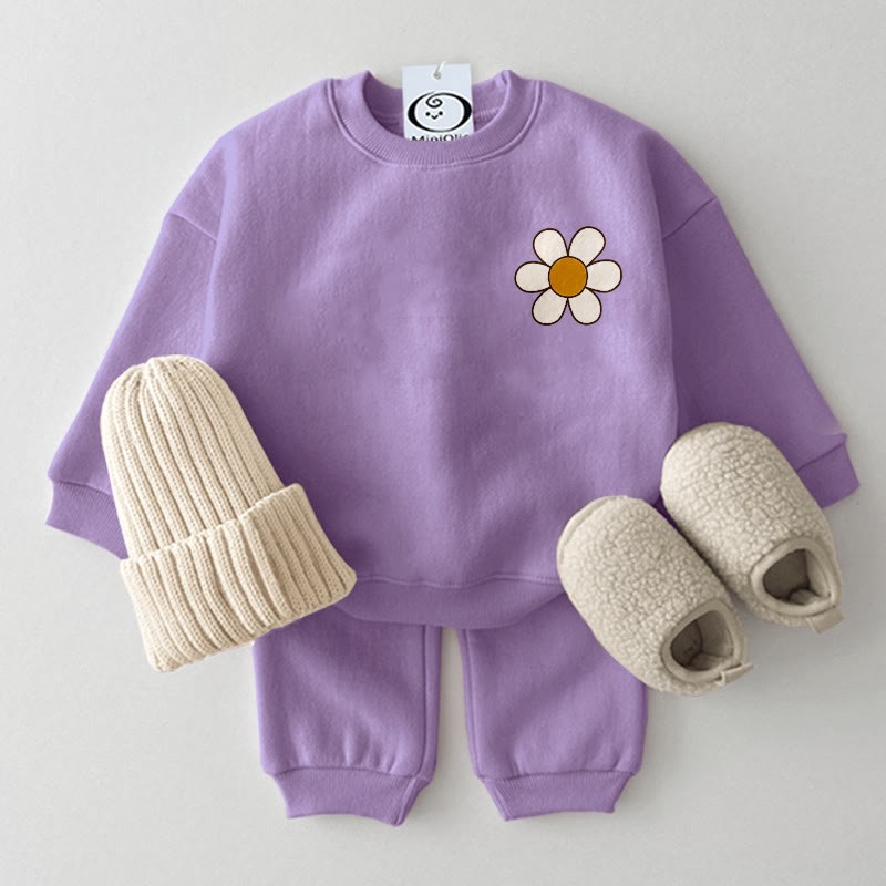 Baby Simple Printed Daisy Set - Purple - 2-3T - image 2