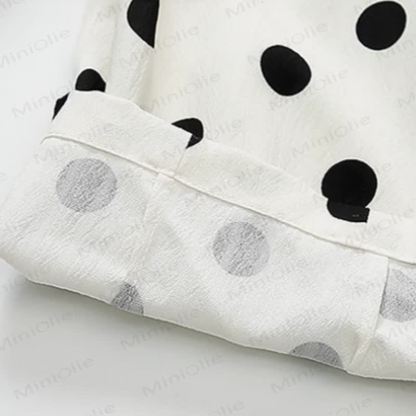Toddler Girl Bow and Polka Dot Top and Pants 2-piece Set - image 9