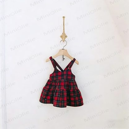 Baby Toddler Girl Red Plaid/Dot Sleeveless Dress - Red Plaid - 4-5Y - image 3