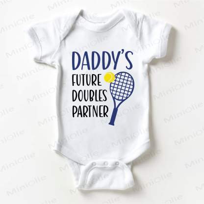 DADDY'S FUTURE DOUBLES PARTNER Baby White Bodysuit - White - 18-24M - image 1