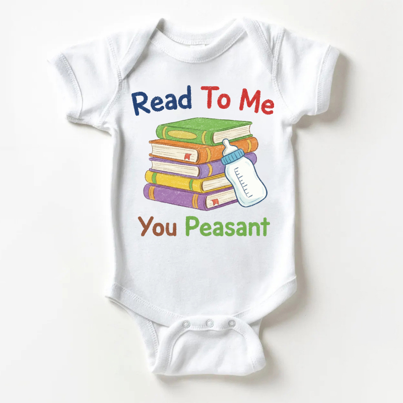 READ TO ME YOU PEASANT Baby Books White Bodysuit - White - 18-24M - image 1