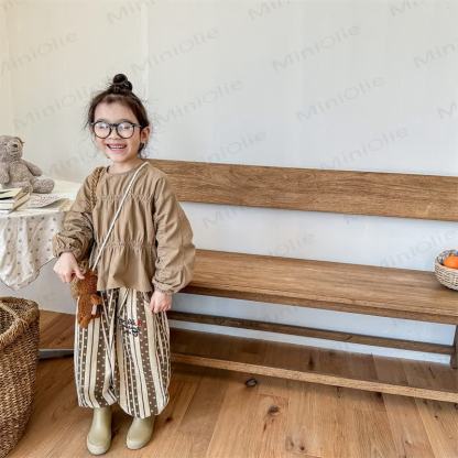 Baby Toddler Embroidered Bear Pants - image 6