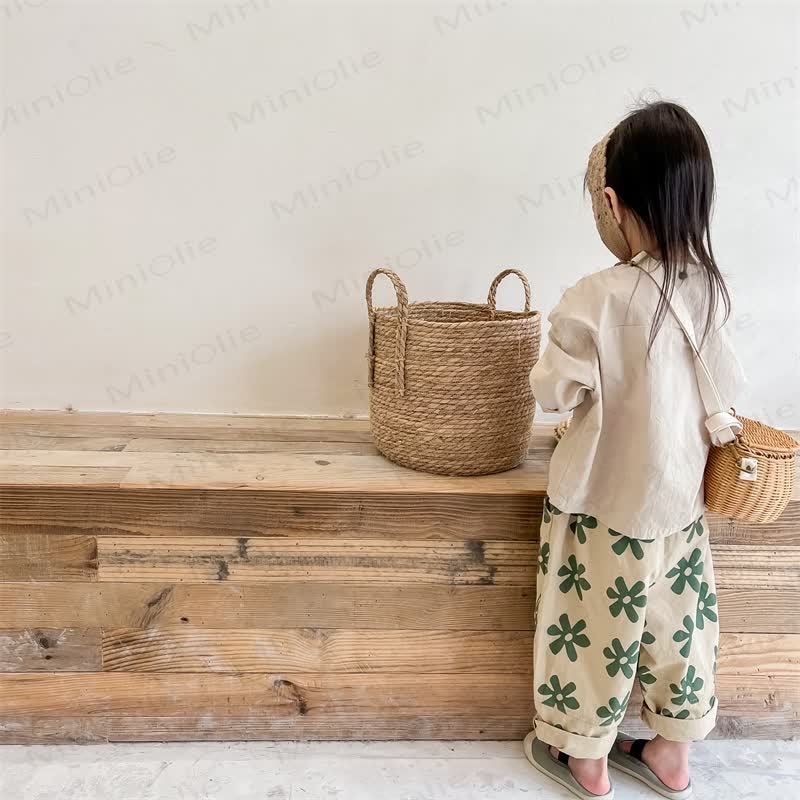 Toddler Retro Flower Loose Pants - image 9