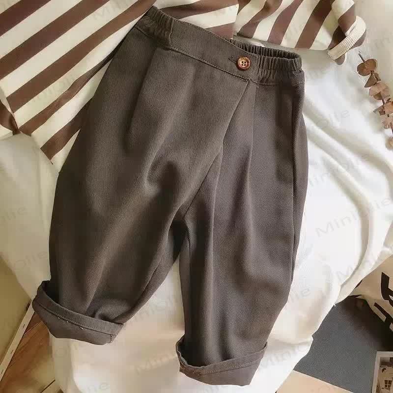 Baby Toddler Solid Color Pants - Grey - 8Y - image 6
